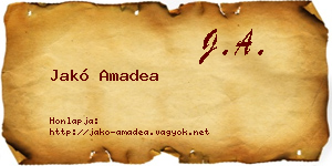 Jakó Amadea névjegykártya